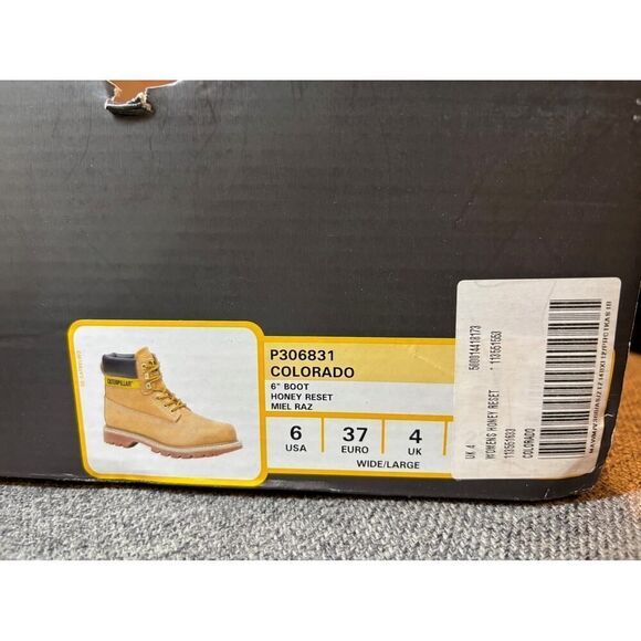 NWB Caterpillar CAT Colorado Boot Honey Reset Nubuck Suede Leather P306831 US 6 - Picture 9 of 9